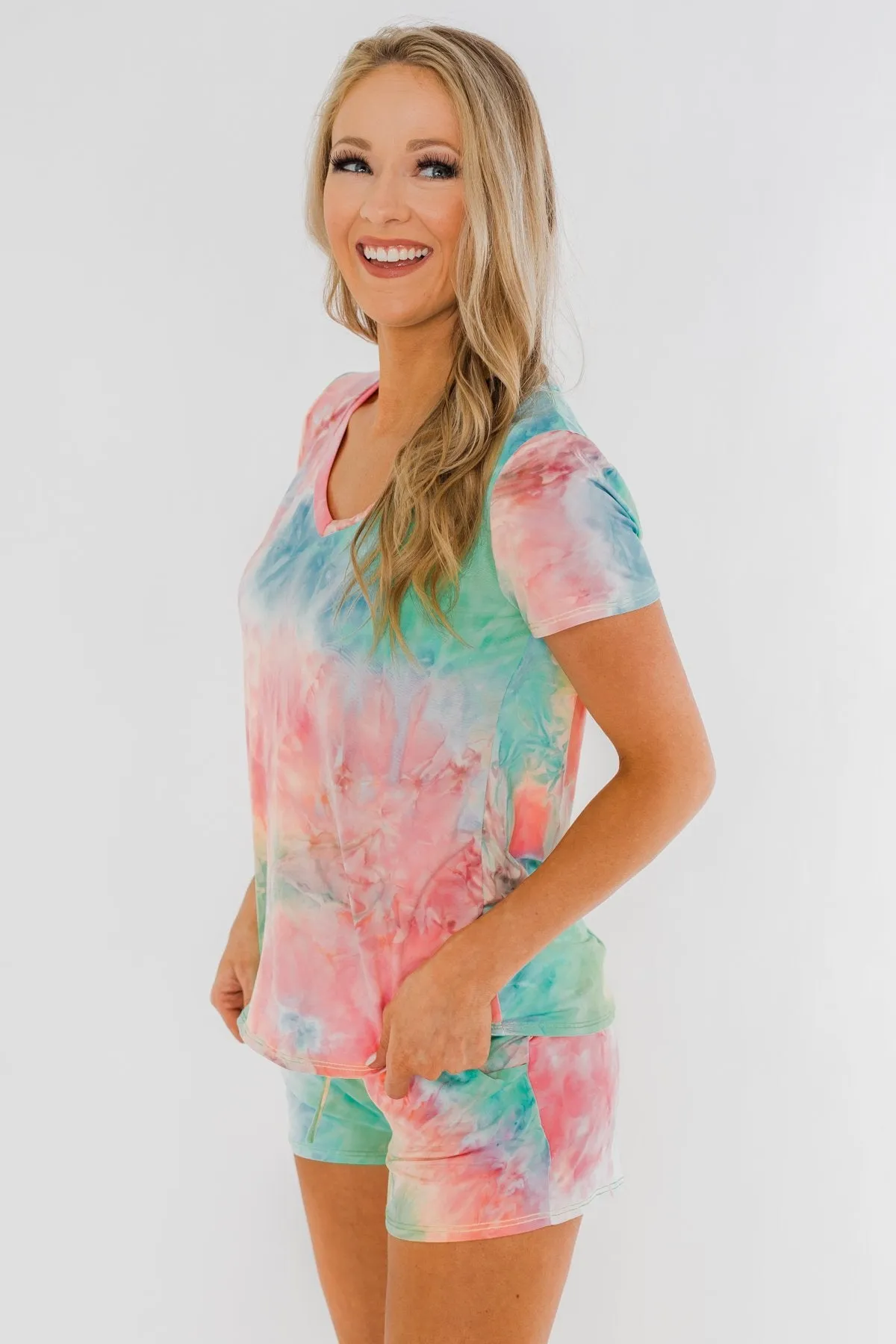 Dream Big Tie Dye Lounge Top- Multi-Color