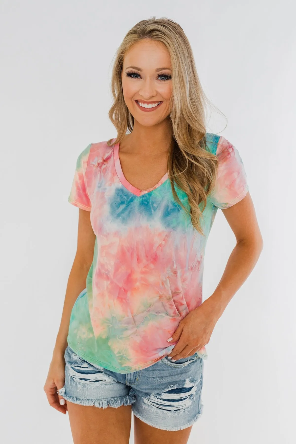 Dream Big Tie Dye Lounge Top- Multi-Color