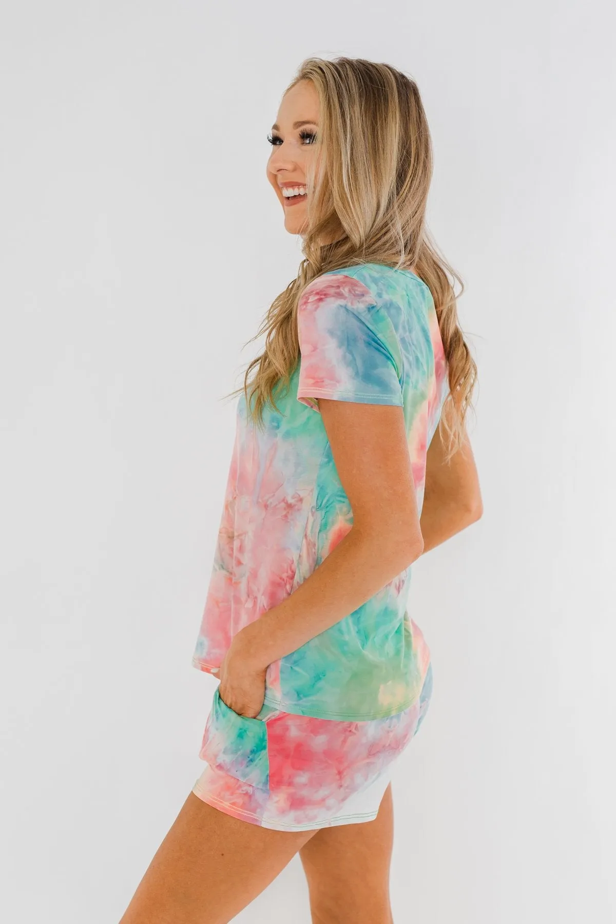 Dream Big Tie Dye Lounge Top- Multi-Color