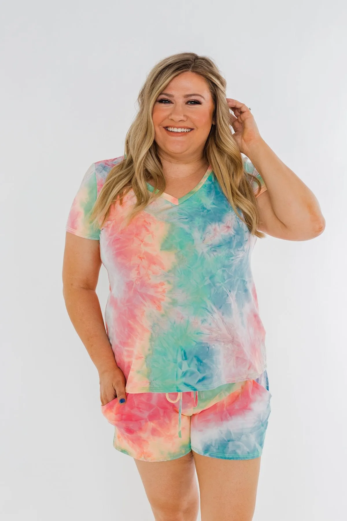 Dream Big Tie Dye Lounge Top- Multi-Color