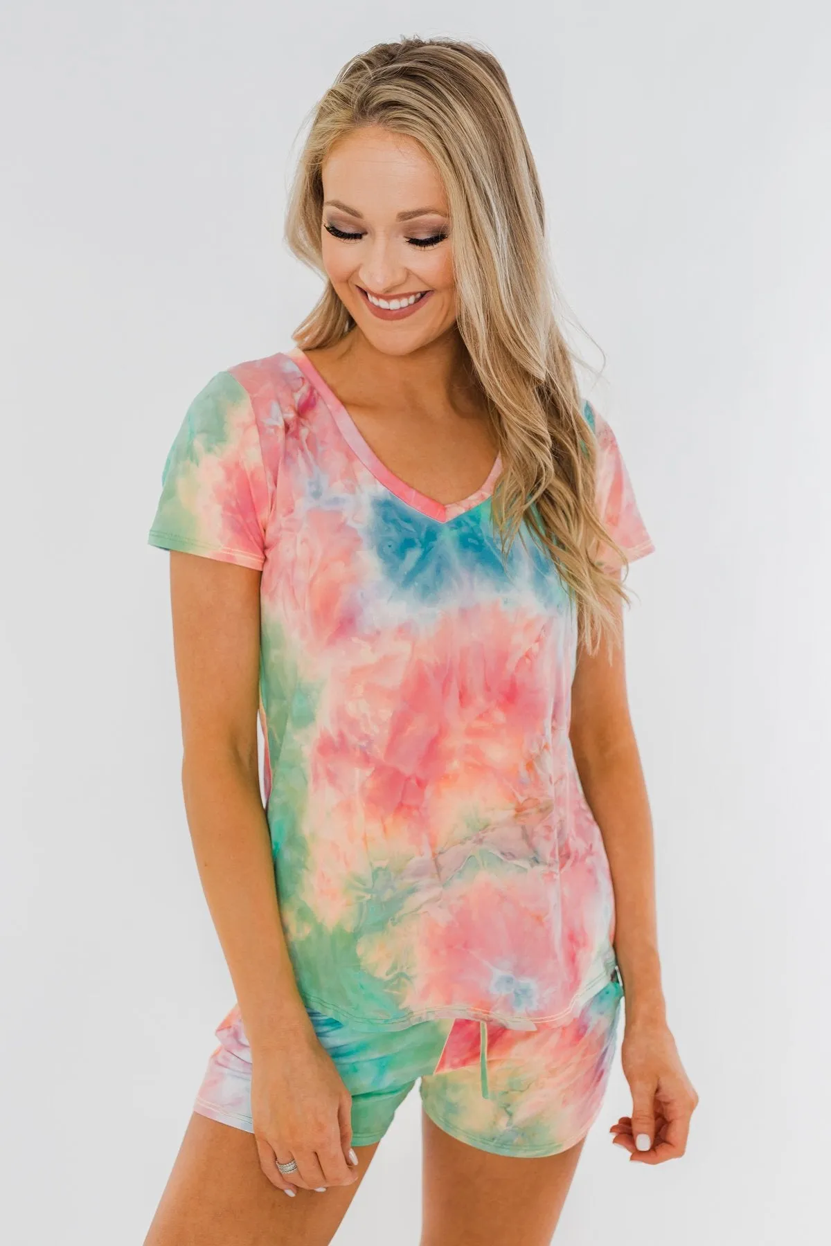 Dream Big Tie Dye Lounge Top- Multi-Color