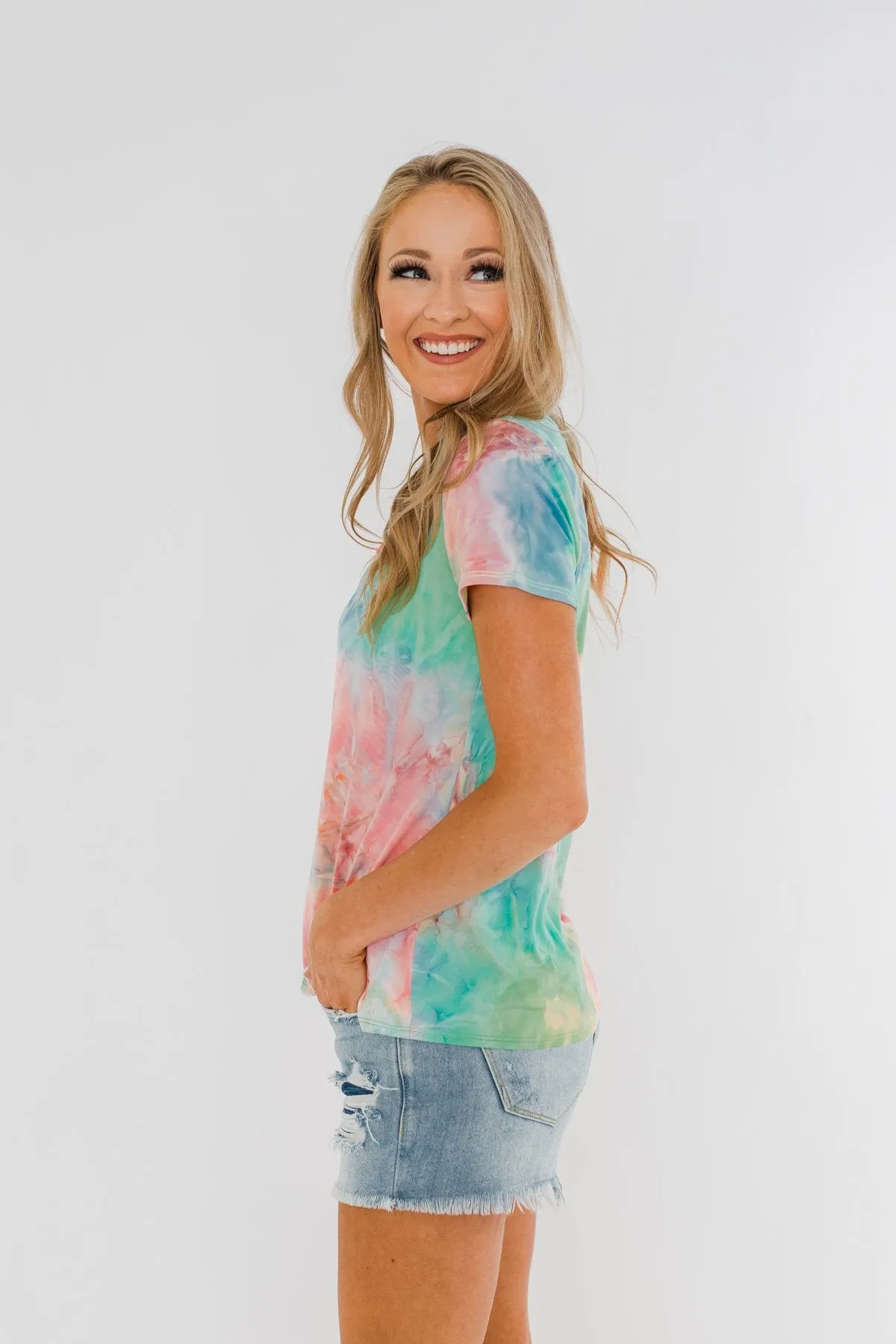 Dream Big Tie Dye Lounge Top- Multi-Color