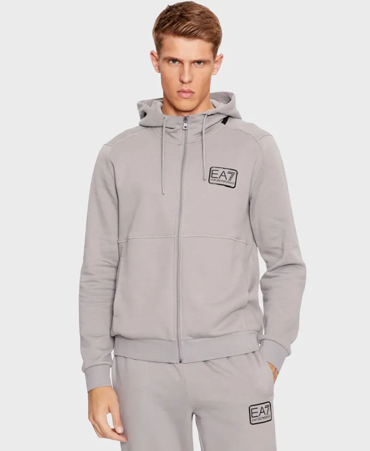 EA7 Emporio Armani 6RPV68 Jersey Hoodie 1920 Grey Flannel