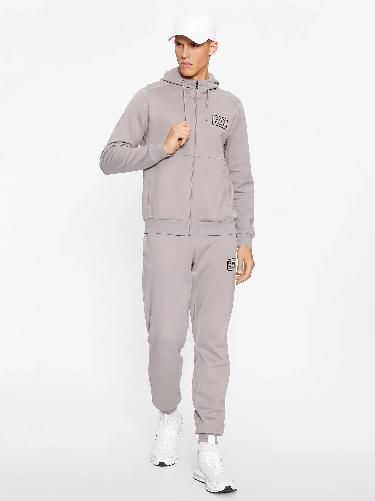 EA7 Emporio Armani 6RPV68 Jersey Hoodie 1920 Grey Flannel