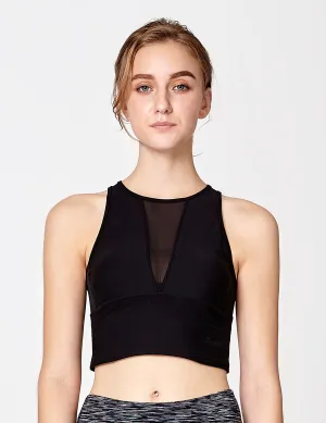 easyoga LA-VEDA Noble Cropped Tank - L1 Black