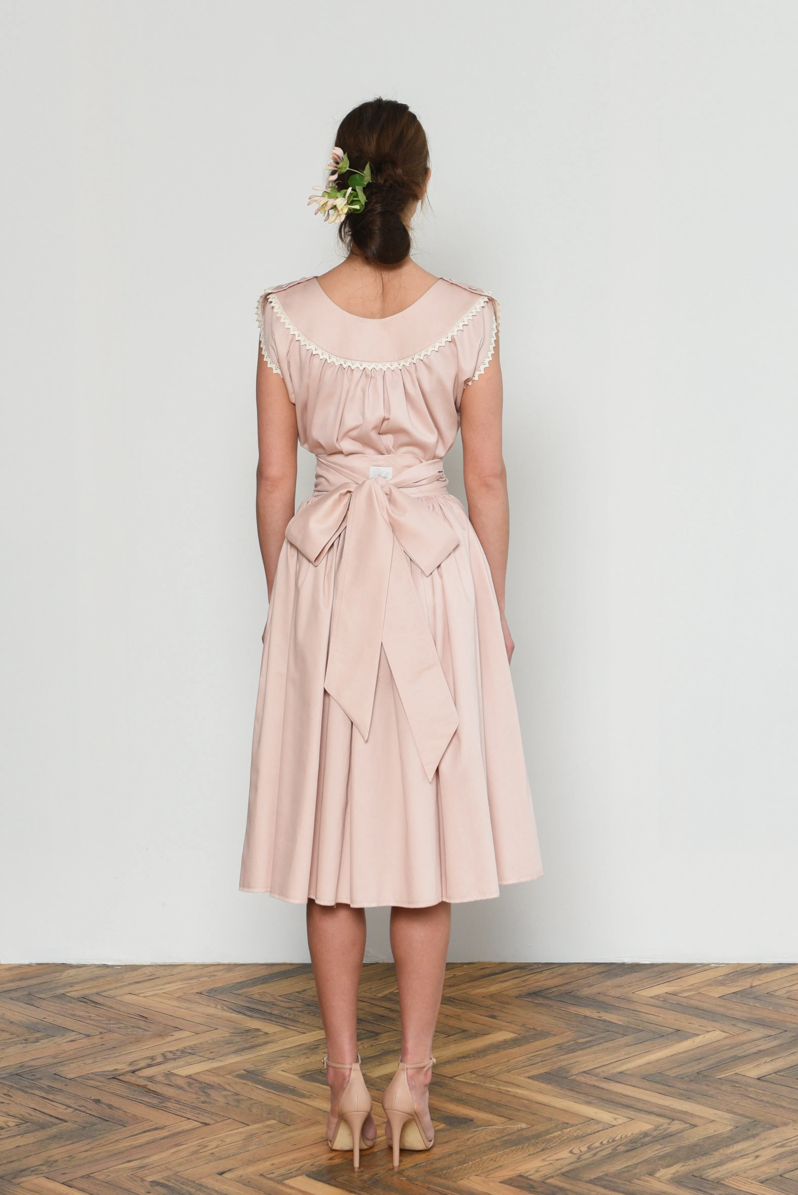 Edith Wrap-around Skirt in Vintage Pink