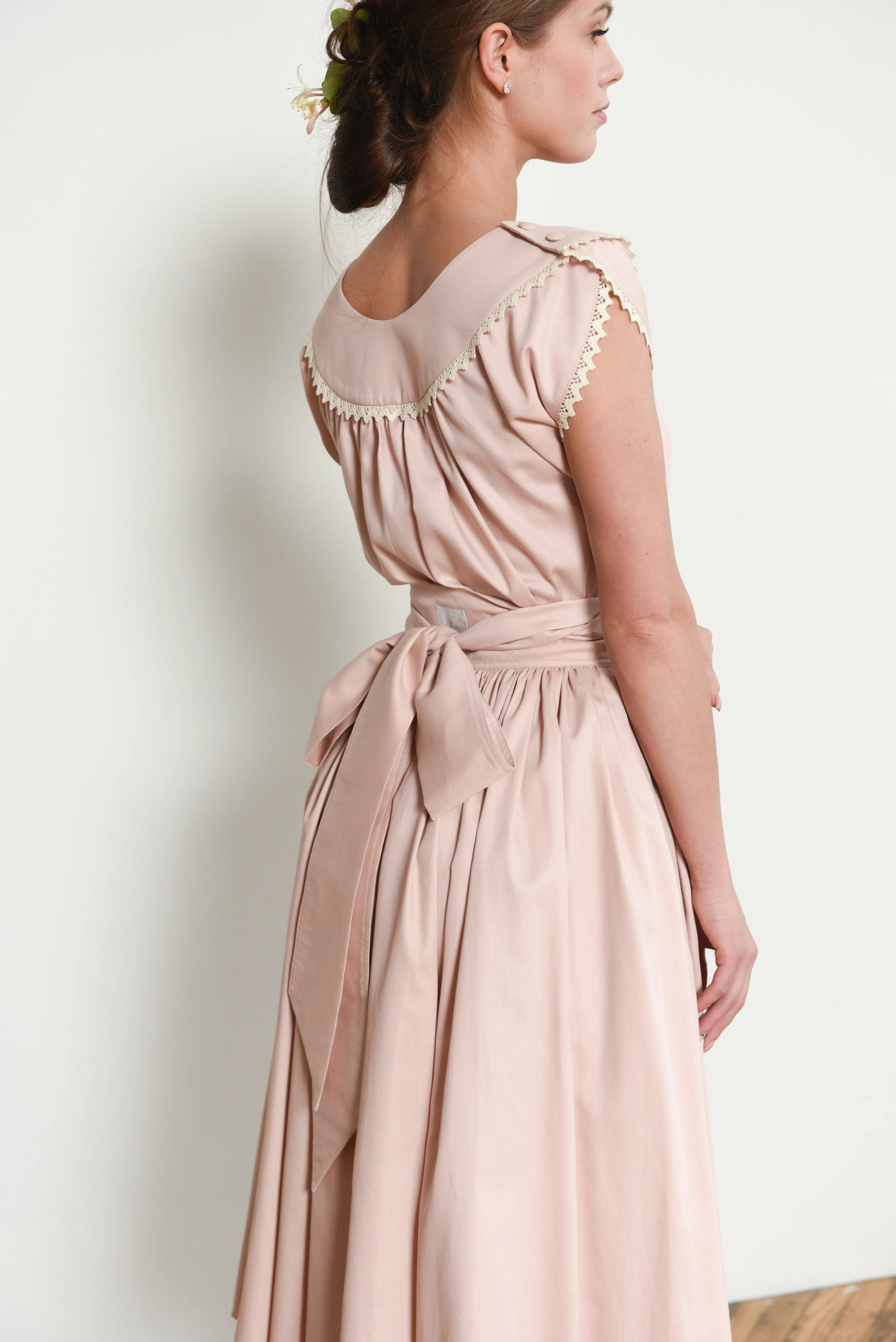 Edith Wrap-around Skirt in Vintage Pink