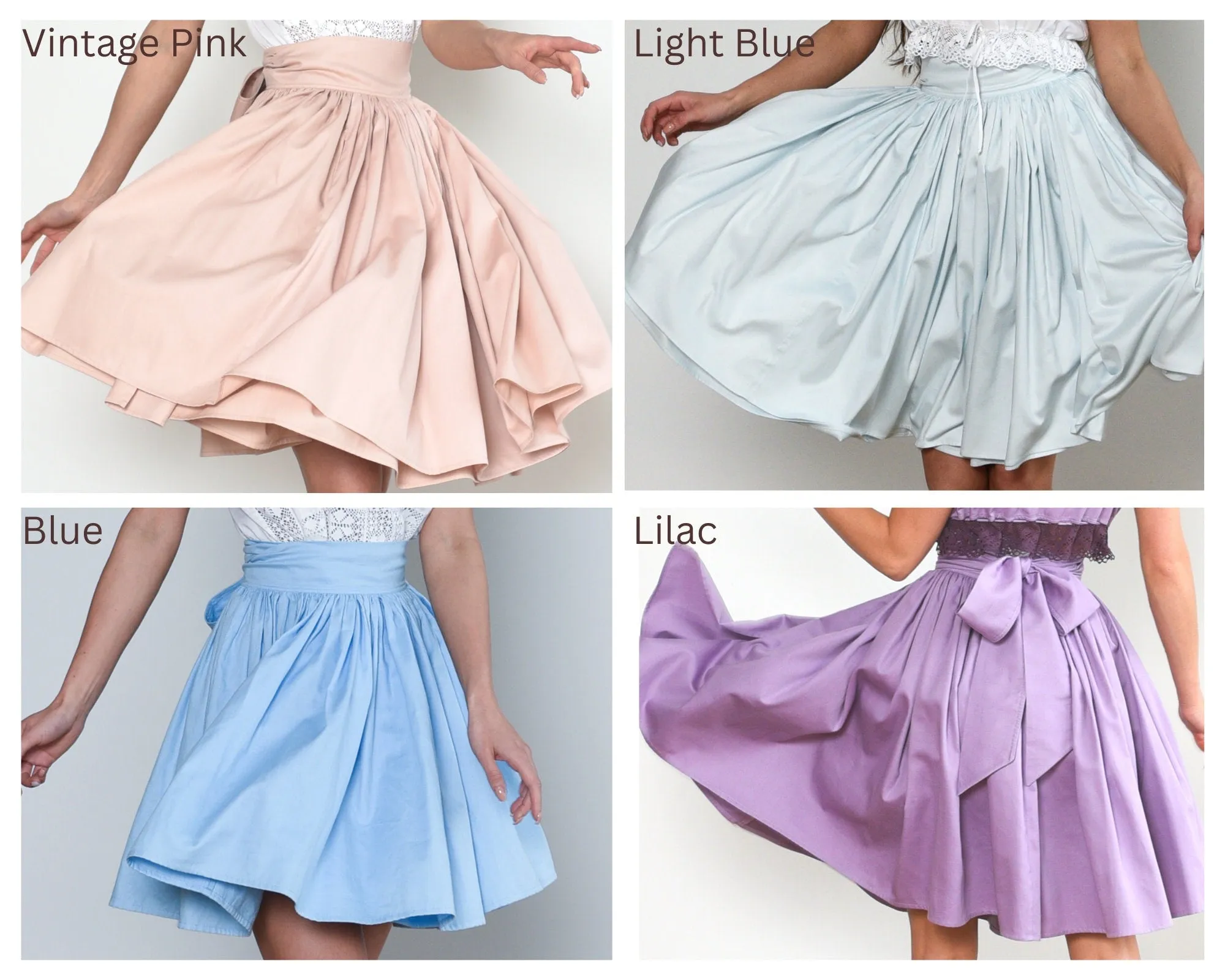 Edith Wrap-around Skirt in Vintage Pink