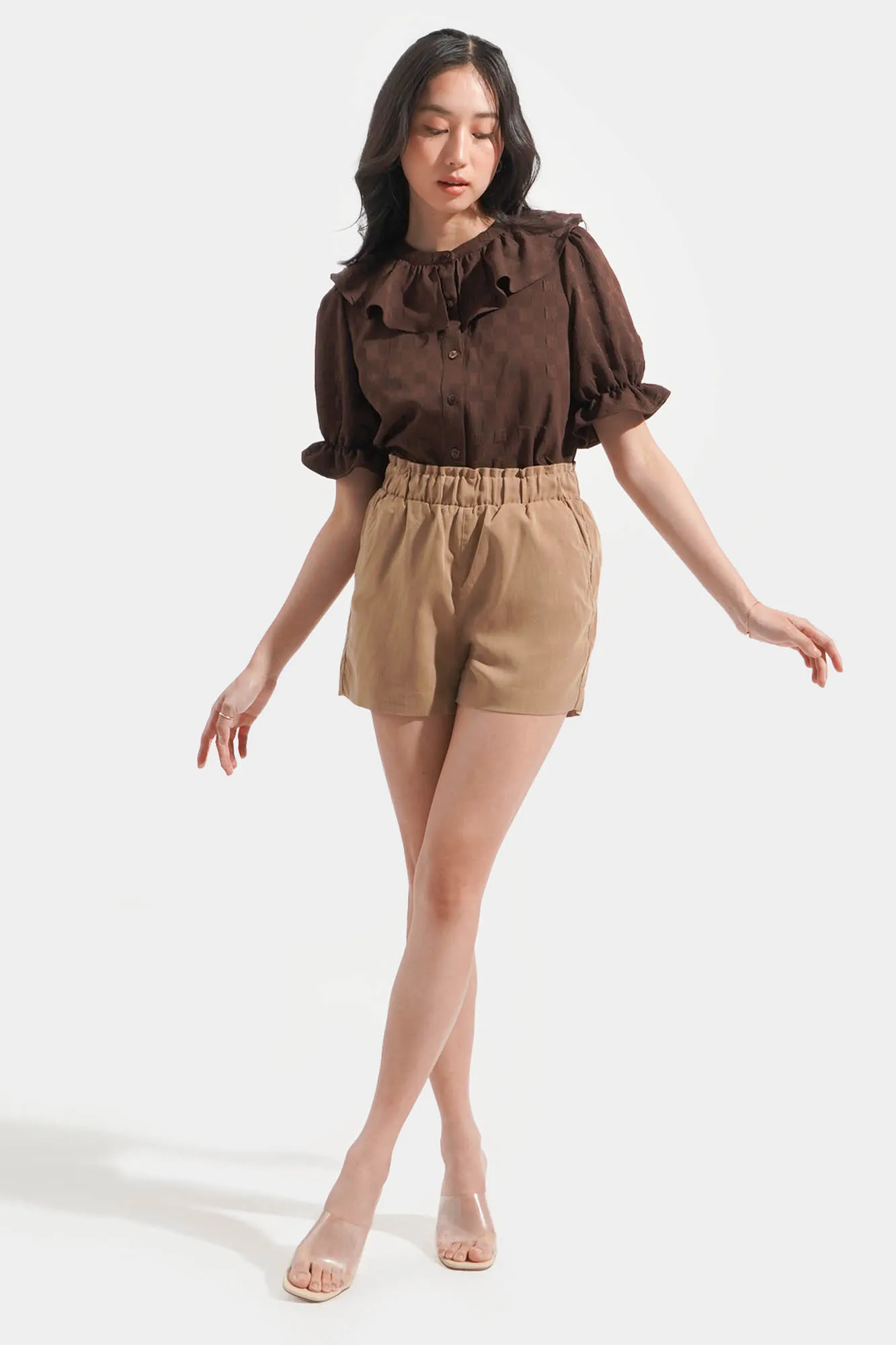 Elastic Waist Cozy Shorts