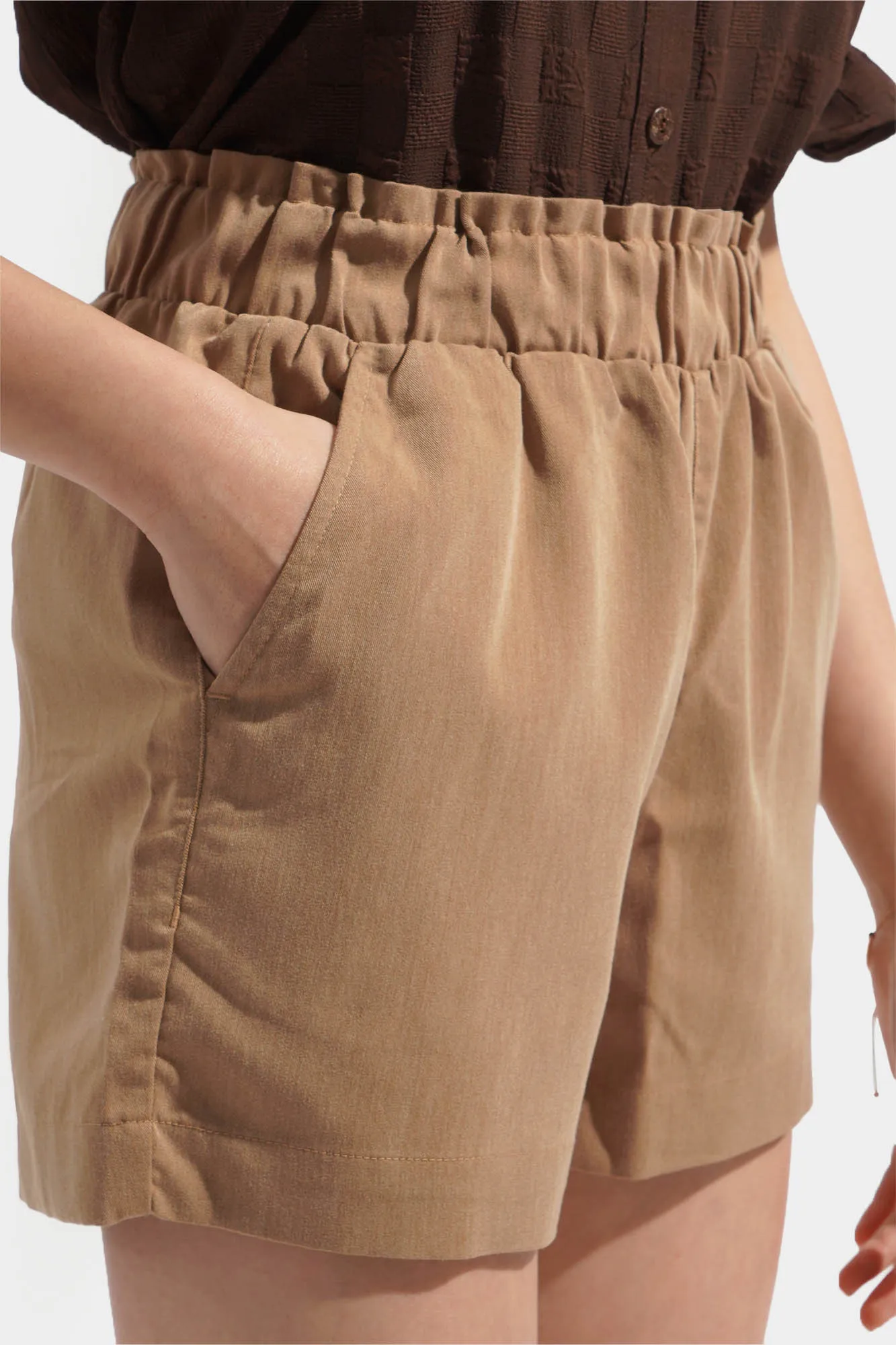 Elastic Waist Cozy Shorts