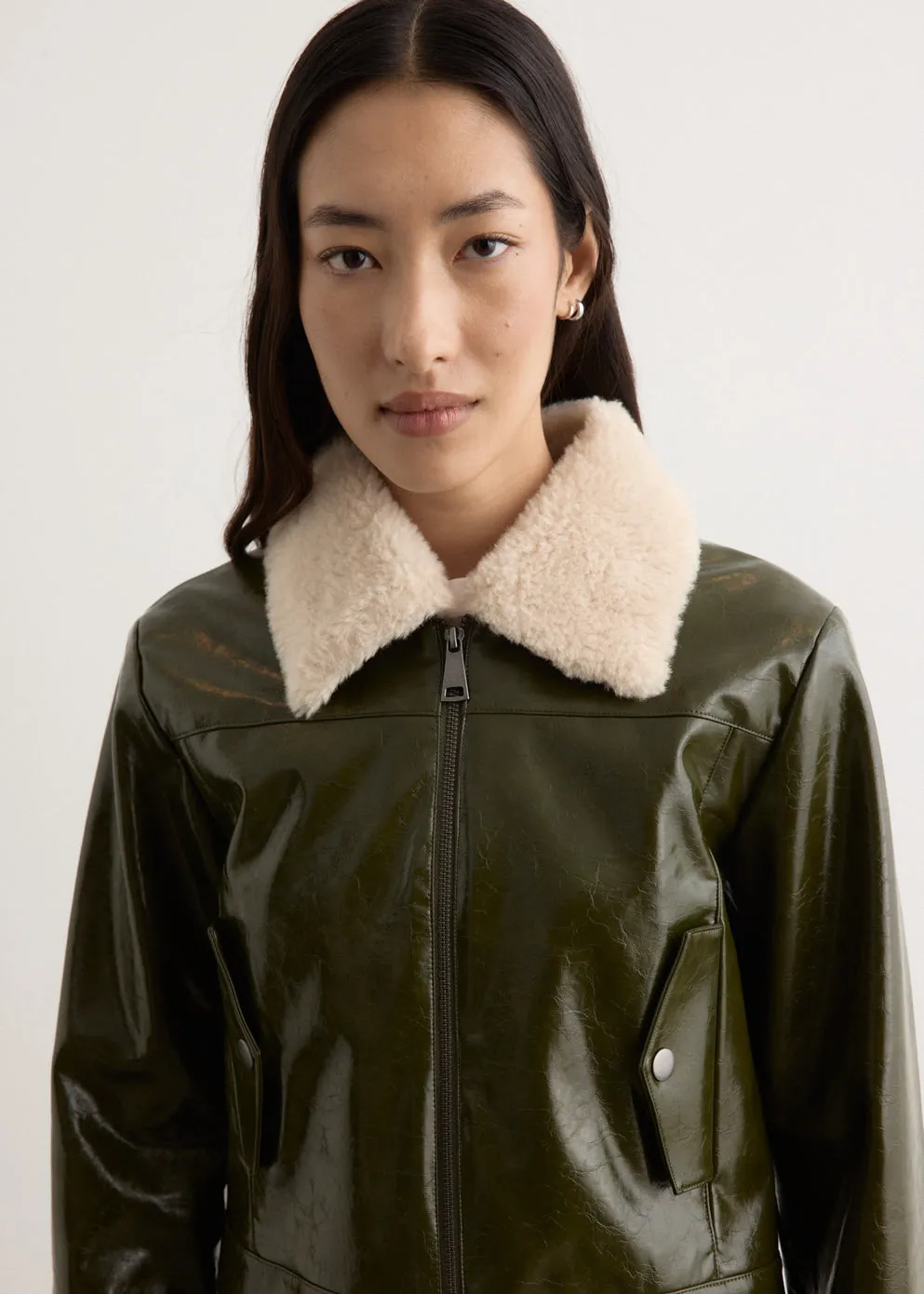 Empire Faux Shearling Jacket