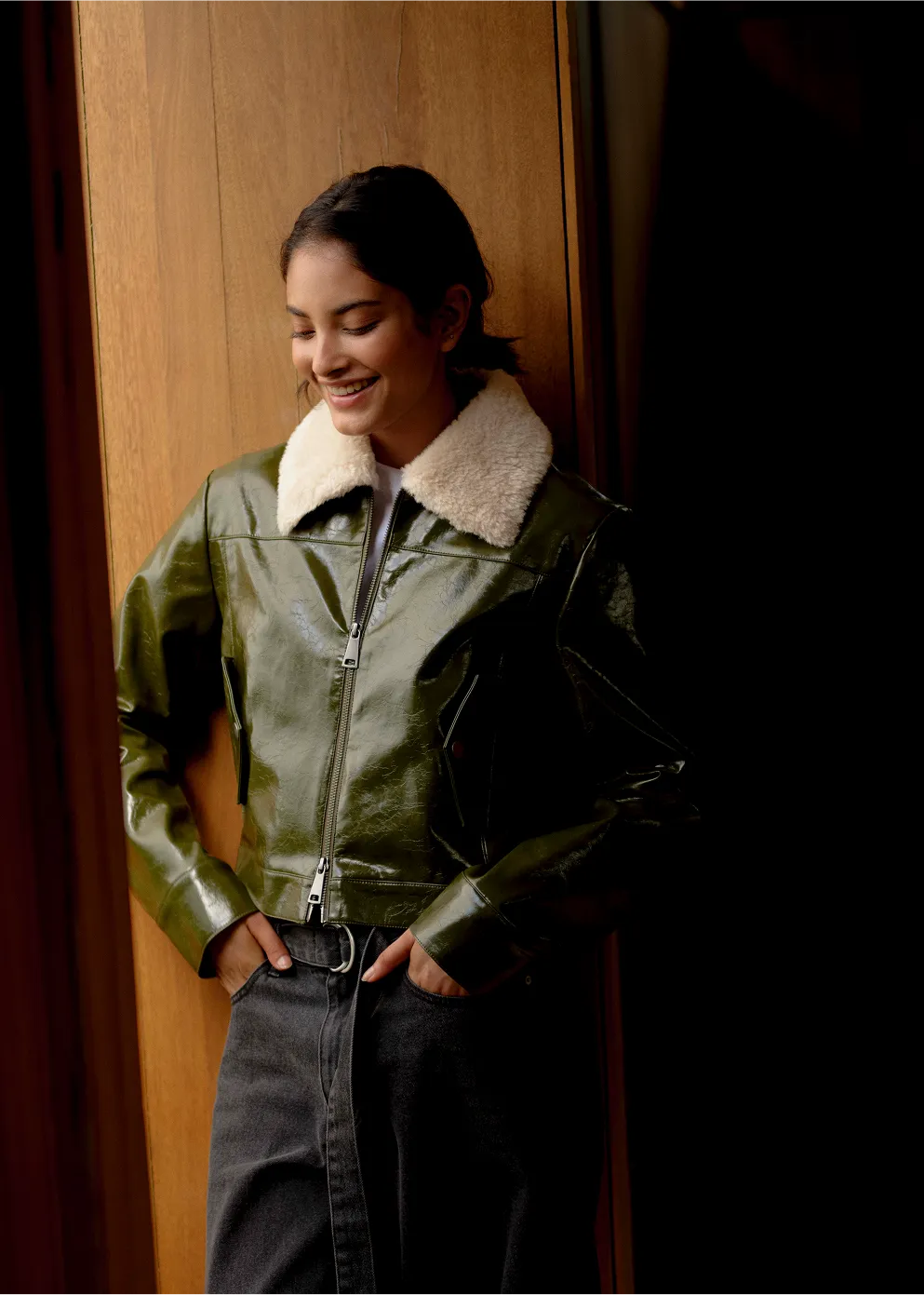 Empire Faux Shearling Jacket