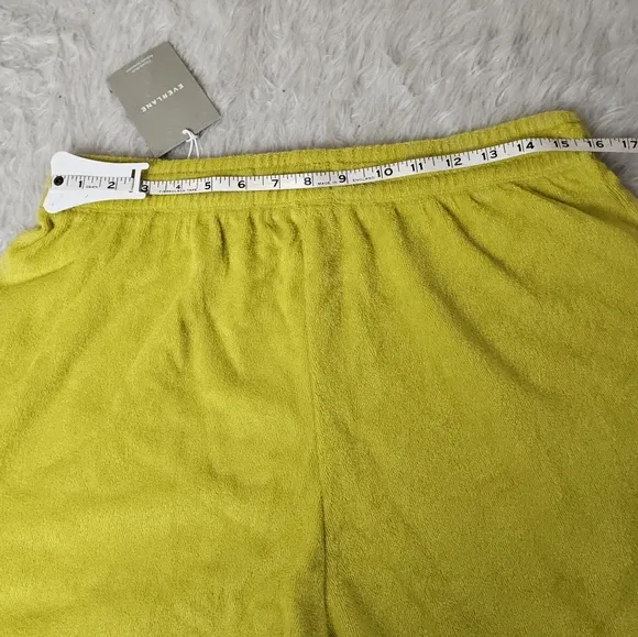 Everlane Terry Cloth Shorts Set M/L key Lime Green - Swim Cover-up Loungewear