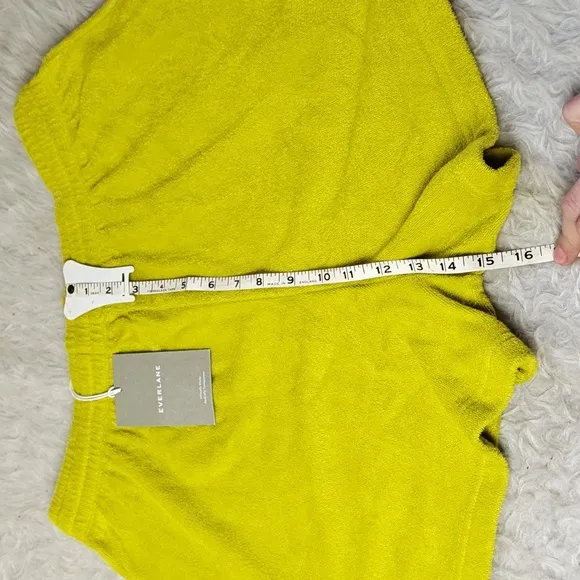 Everlane Terry Cloth Shorts Set M/L key Lime Green - Swim Cover-up Loungewear