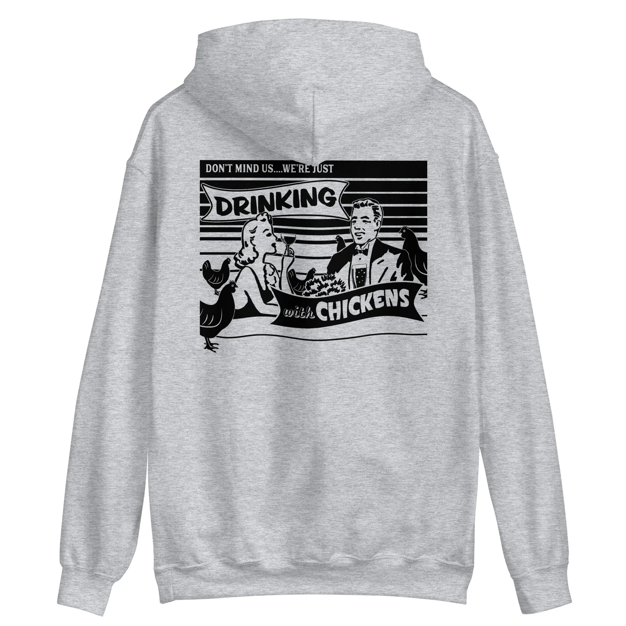 Fancy Drinks with Chickens Unisex Hoodie