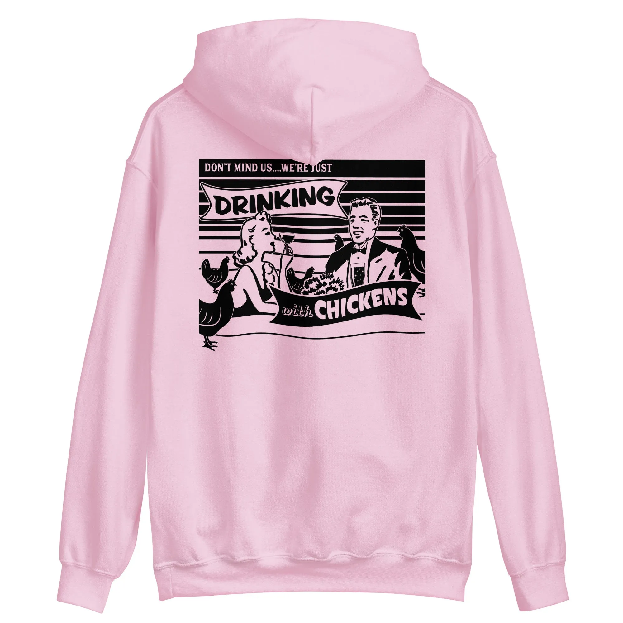 Fancy Drinks with Chickens Unisex Hoodie