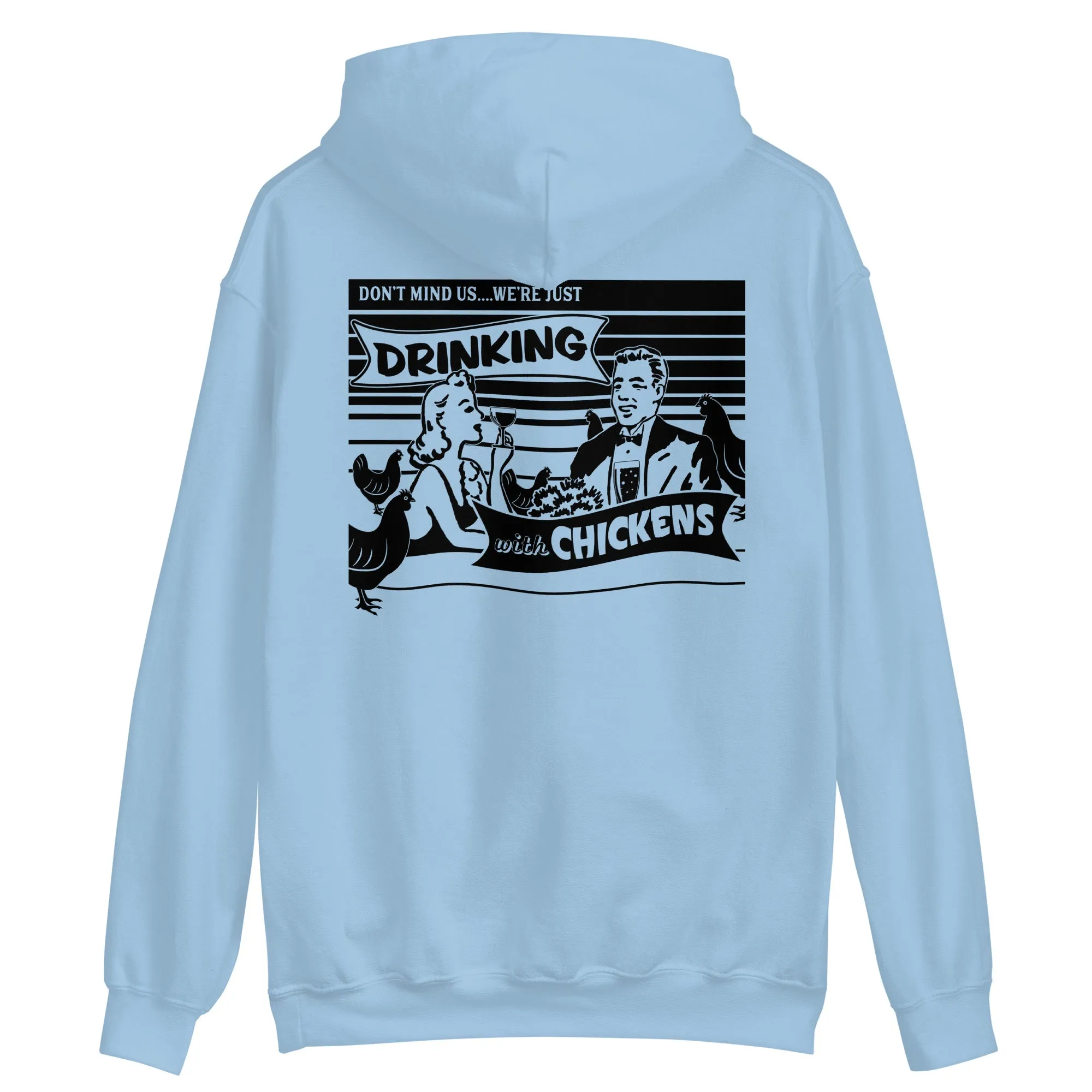 Fancy Drinks with Chickens Unisex Hoodie
