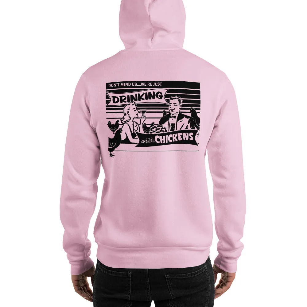 Fancy Drinks with Chickens Unisex Hoodie