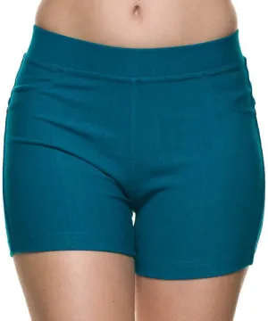Faux Denim Ponte Shorts