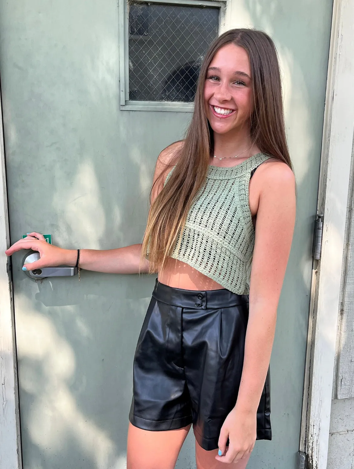 Faux Leather Shorts