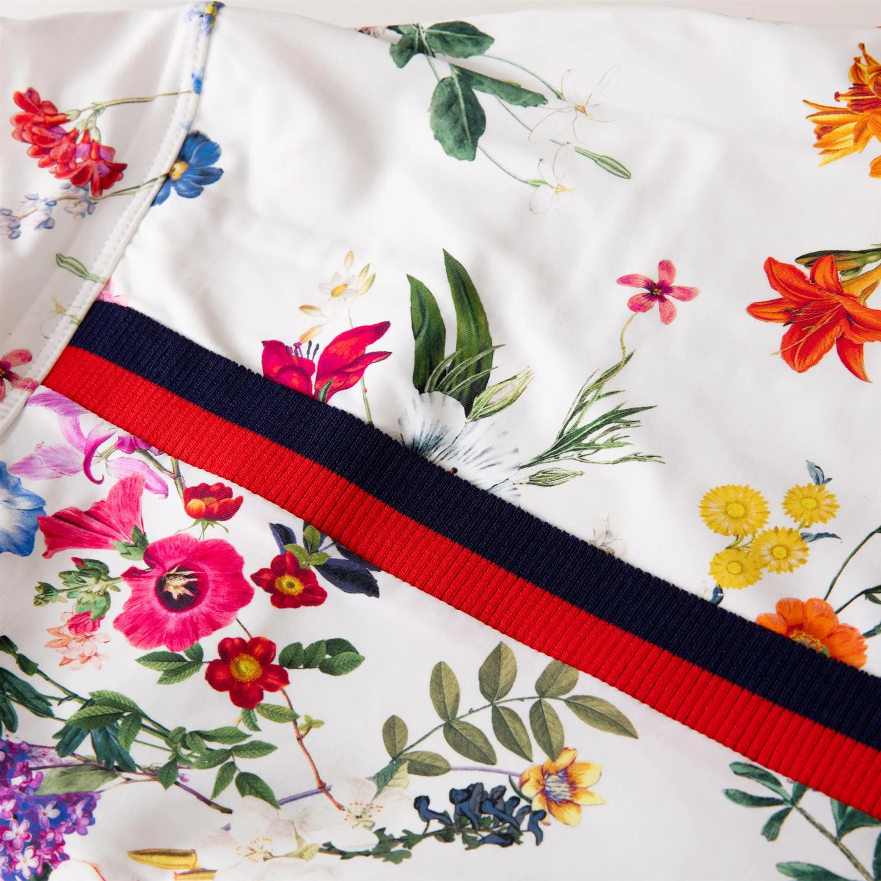 Faux Wrap Skirt White Multi Floral
