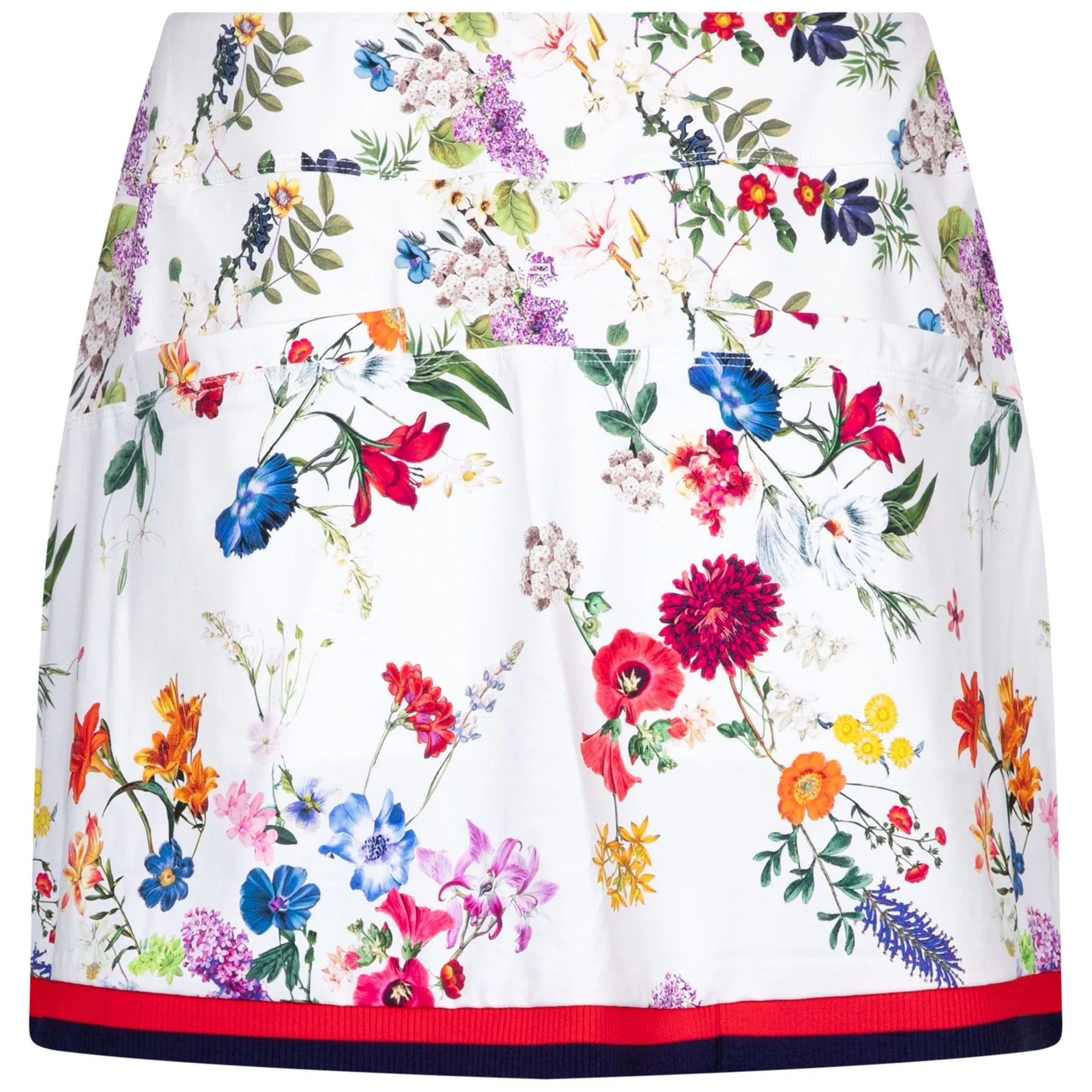 Faux Wrap Skirt White Multi Floral
