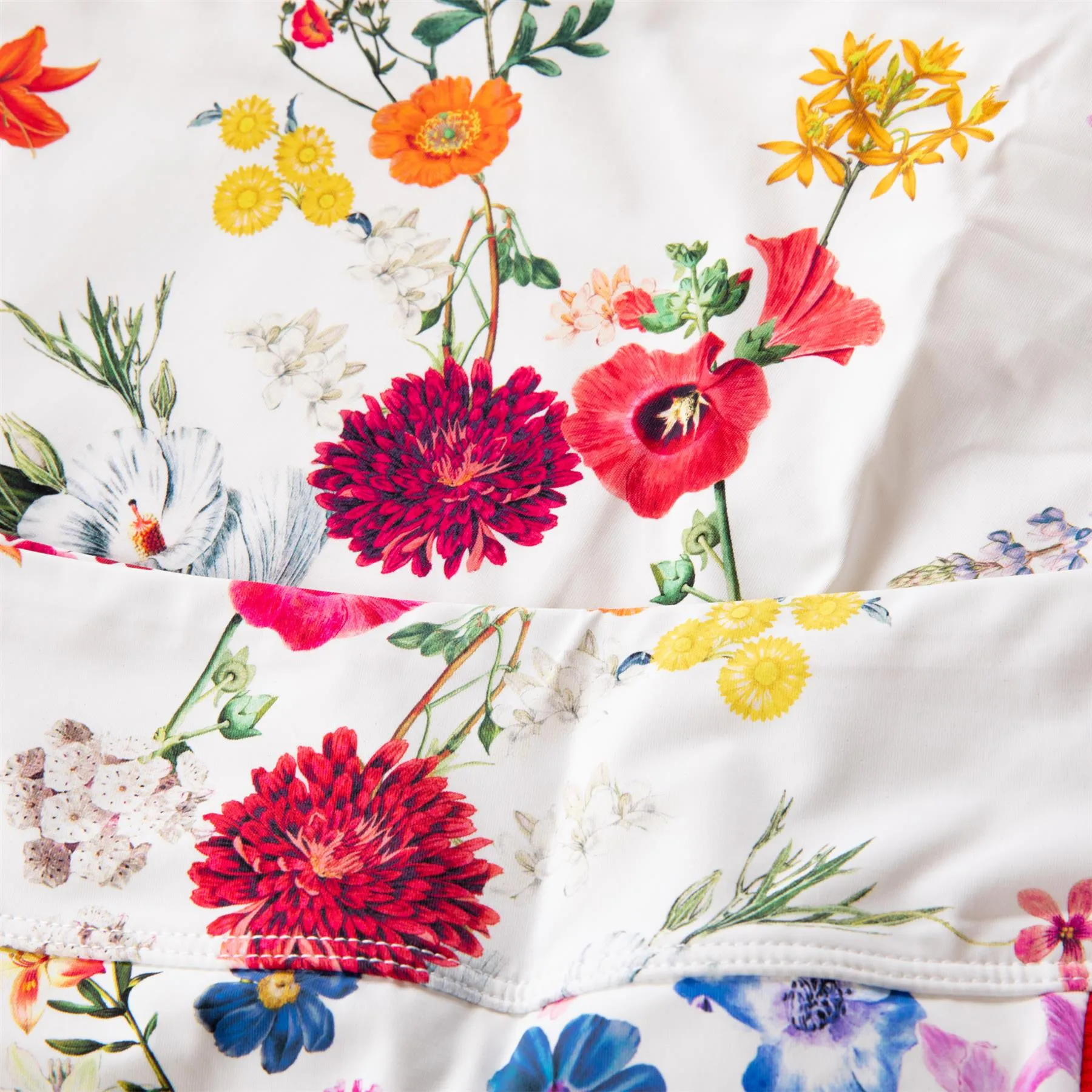 Faux Wrap Skirt White Multi Floral