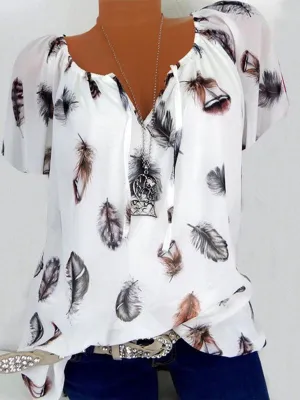 Feather Print Shirt
