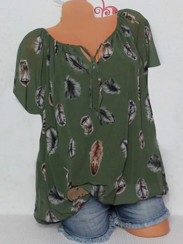 Feather Print Shirt