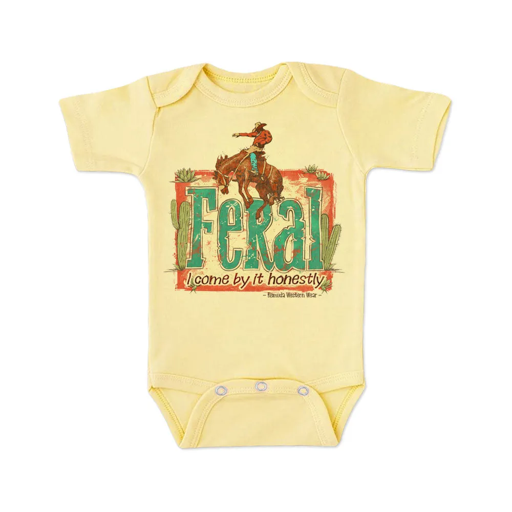 Feral, I Come By It Honestly - Infant Western One Piece Romper