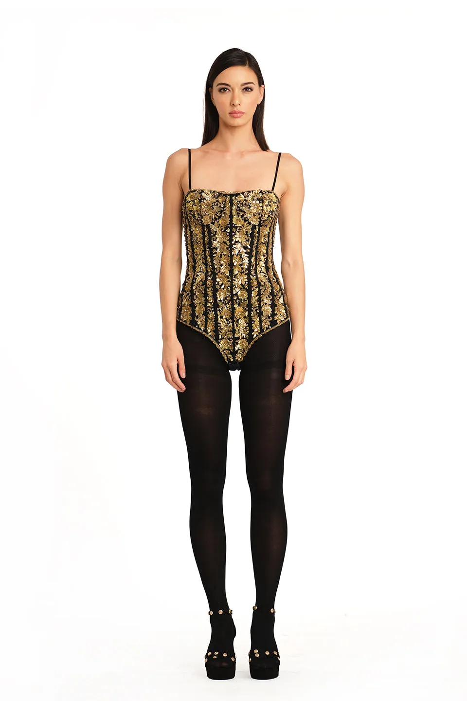 Floral embroidered coset