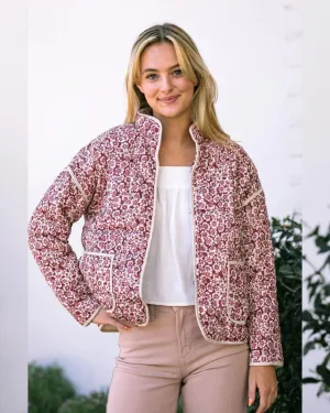 FLORAL PATTERN PATCHWORK JACKET