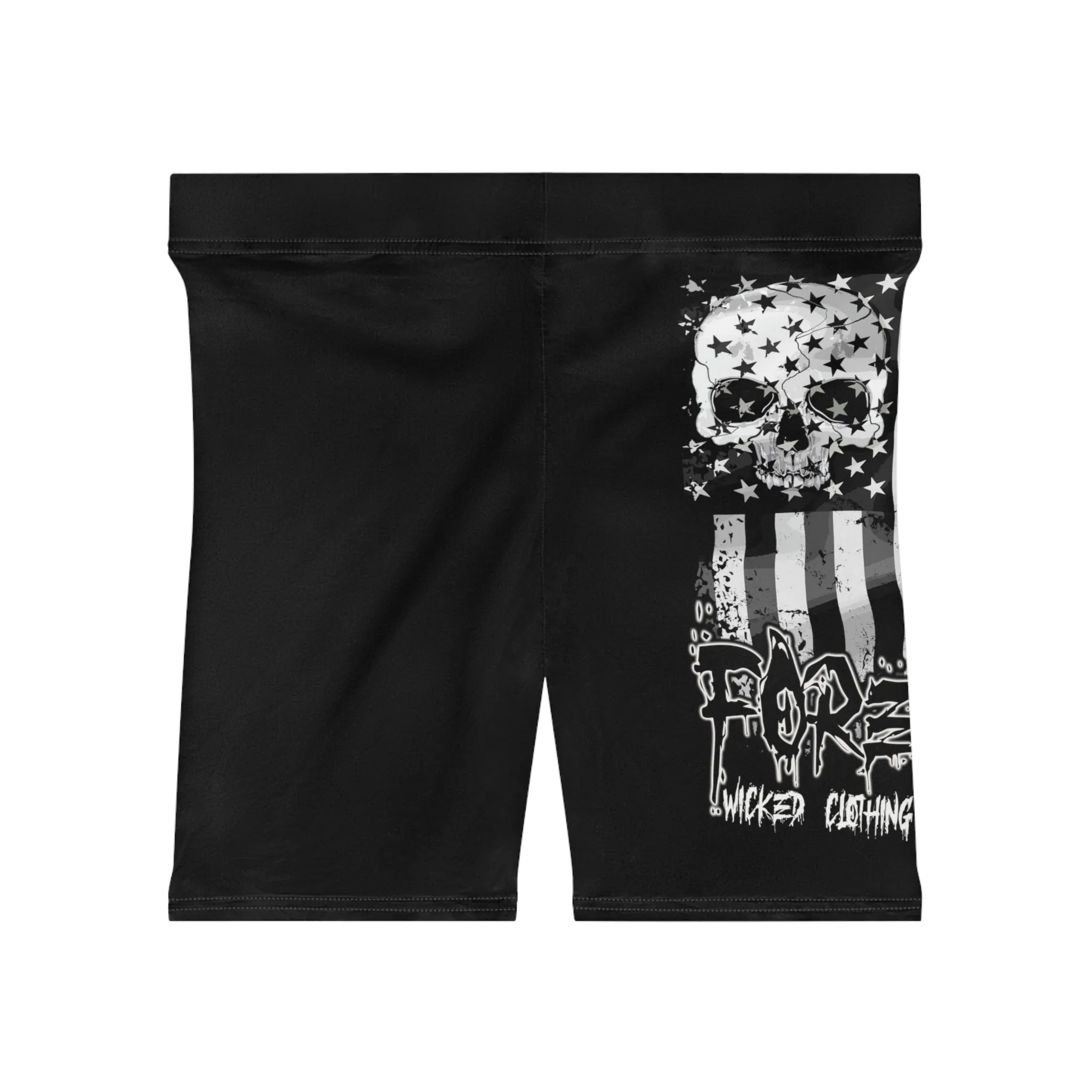 Forever Flag Skull/ Biker Shorts