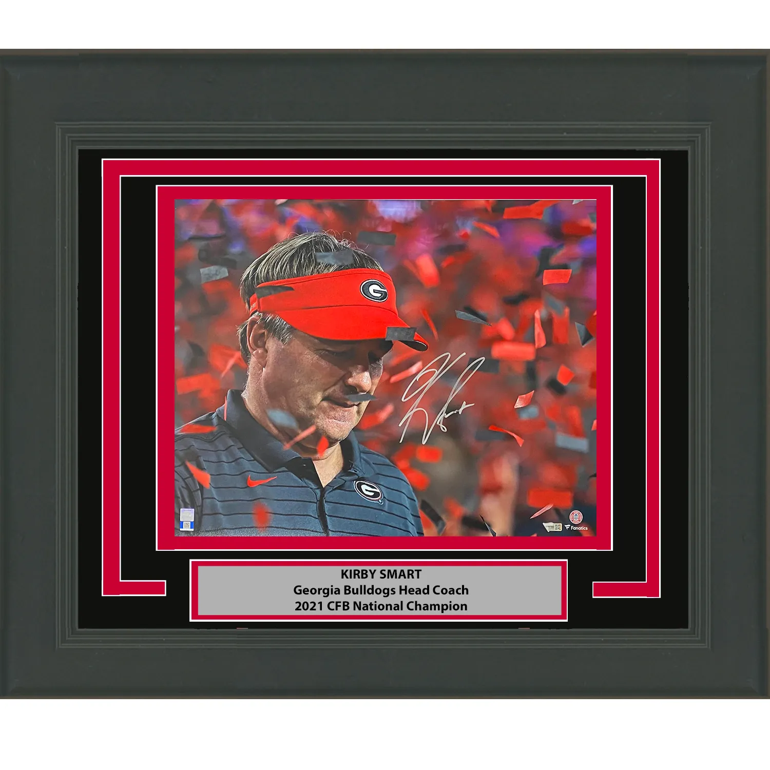 Framed Autographed Kirby Smart Georgia Bulldogs 2021 16x20 Photo Fanatics COA