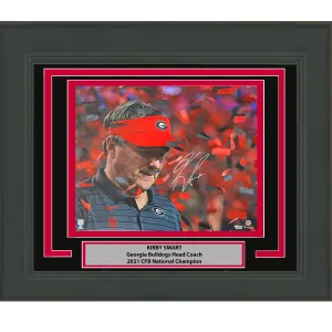 Framed Autographed Kirby Smart Georgia Bulldogs 2021 16x20 Photo Fanatics COA
