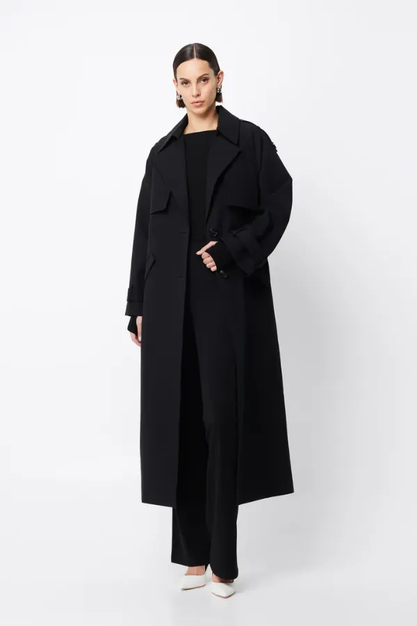 Franklin Trench Coat Black