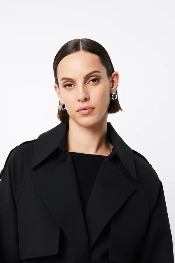 Franklin Trench Coat Black