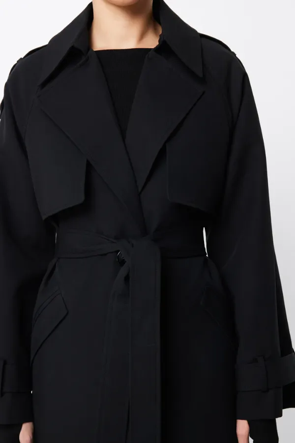 Franklin Trench Coat Black