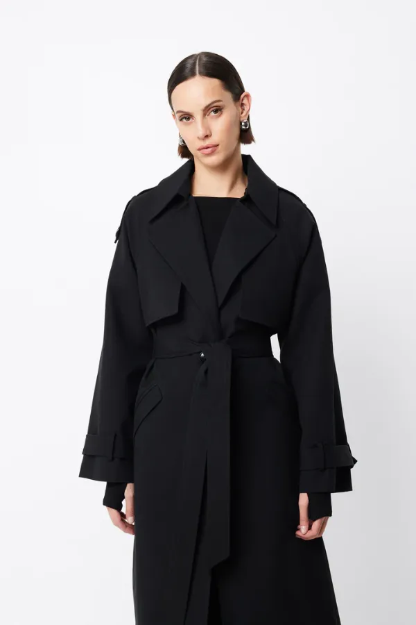 Franklin Trench Coat Black