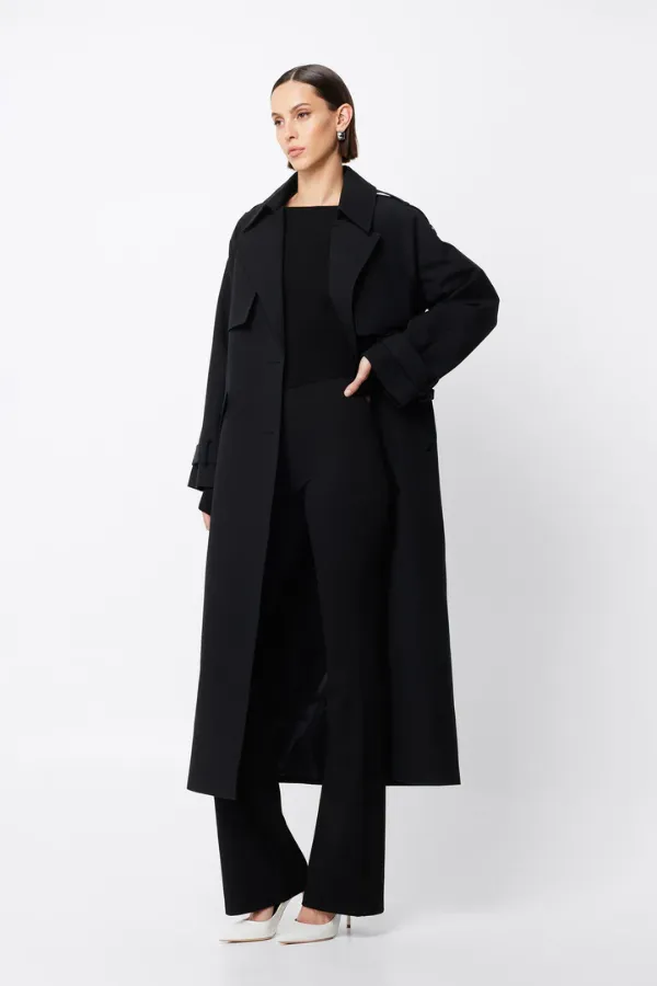Franklin Trench Coat Black