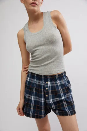Free People - Sunday Morning Boxers in Midnight Combo