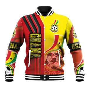 Ghana Soccer Baseball Jacket Black Stars Football - Road To Champion DT03