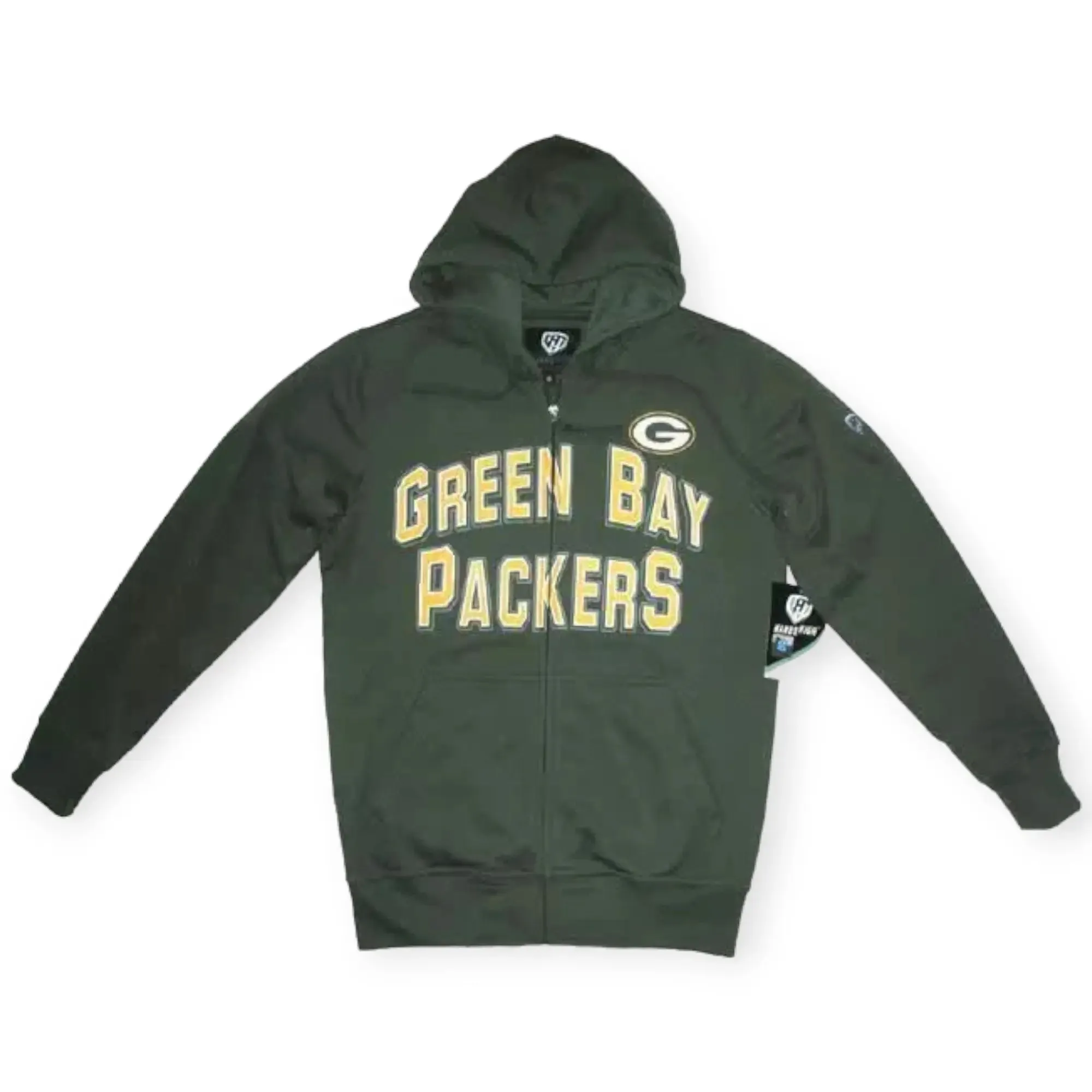 GIII Men Full Zip Hoodie Packers(Green)