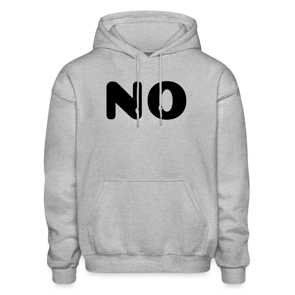 Gildan Heavy Blend Adult Hoodie stating NO