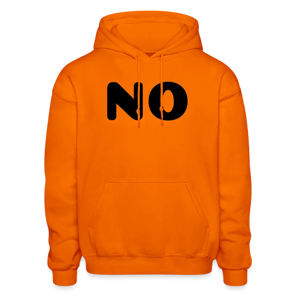 Gildan Heavy Blend Adult Hoodie stating NO