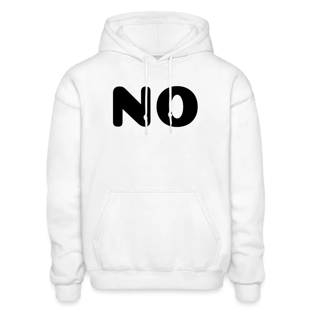 Gildan Heavy Blend Adult Hoodie stating NO