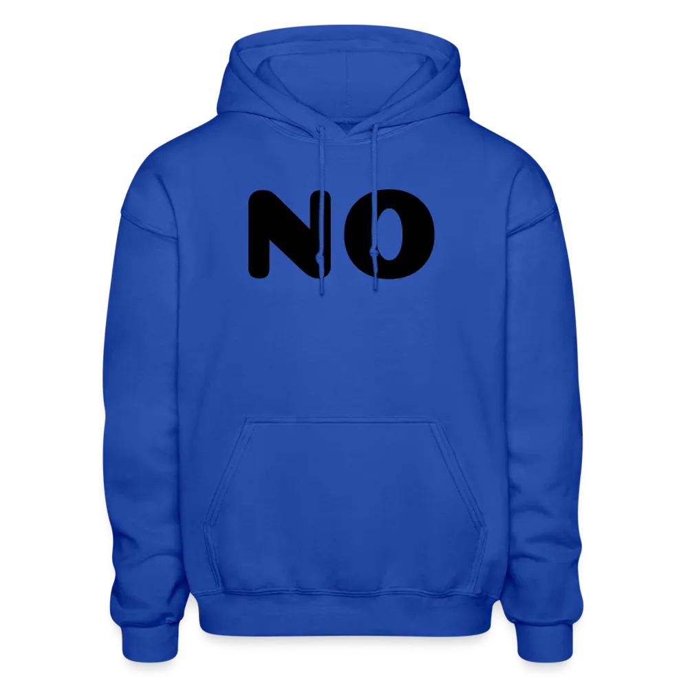 Gildan Heavy Blend Adult Hoodie stating NO