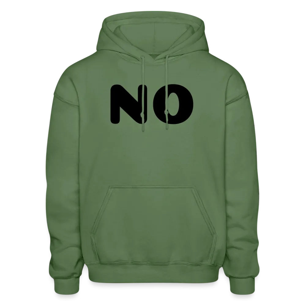 Gildan Heavy Blend Adult Hoodie stating NO