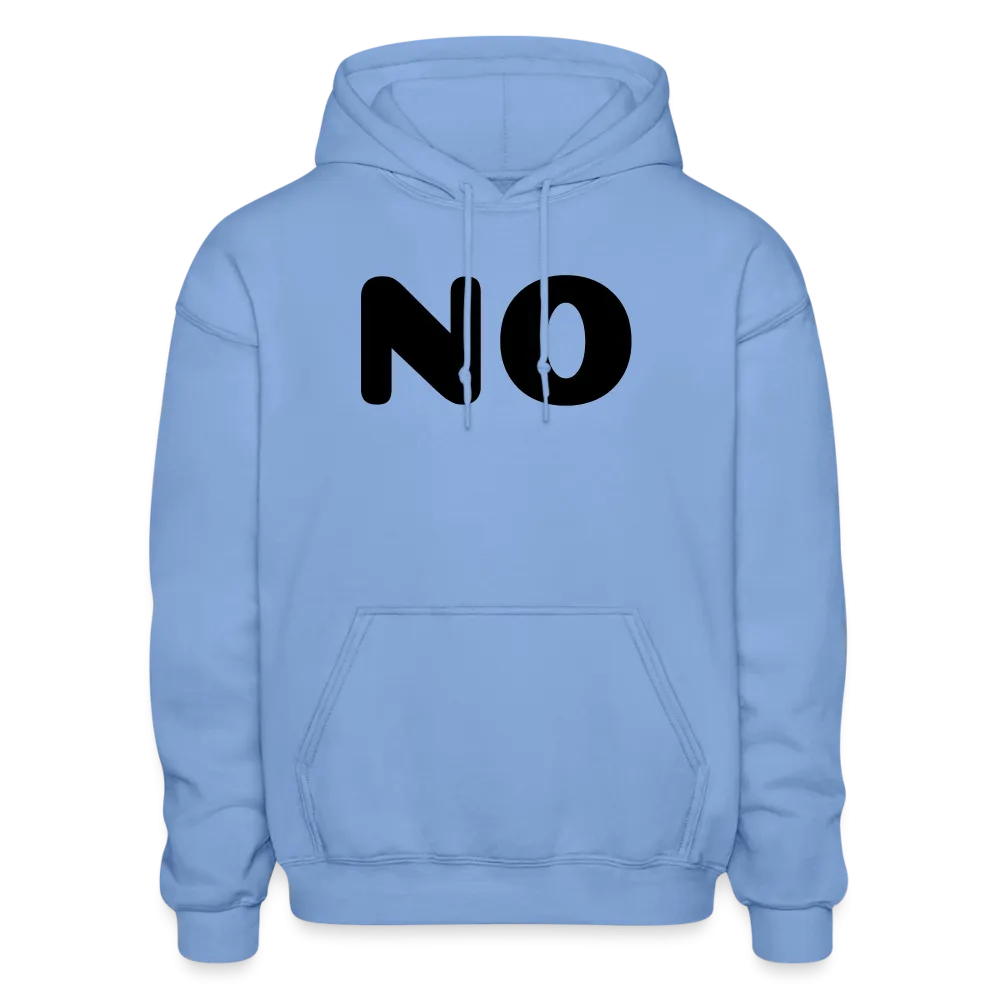 Gildan Heavy Blend Adult Hoodie stating NO