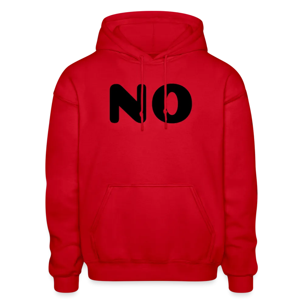 Gildan Heavy Blend Adult Hoodie stating NO